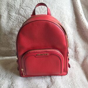 Michael Kors Jaycee Cherry Red Backpack